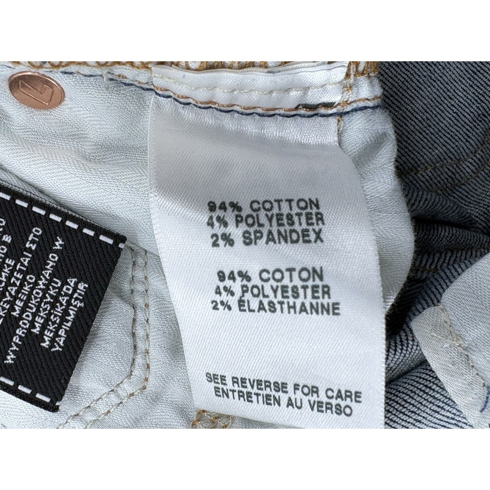 7 For All Mankind Luxe Vintage High Waist Ankle Skinny Womens 30 Blue Distressed - Picture 7 of 12